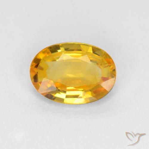 0.62ct Natural Dorado Zafiro, Ovalada, VVS-VS