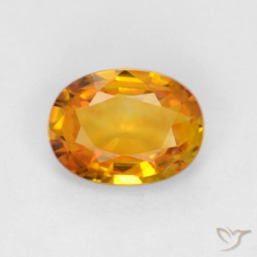 0.82ct Natural Naranja medio Zafiro, Ovalada, VVS-VS