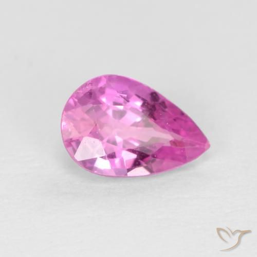 Zafiro Púrpura medio natural de 0.50 ct, En forma de pera, VS