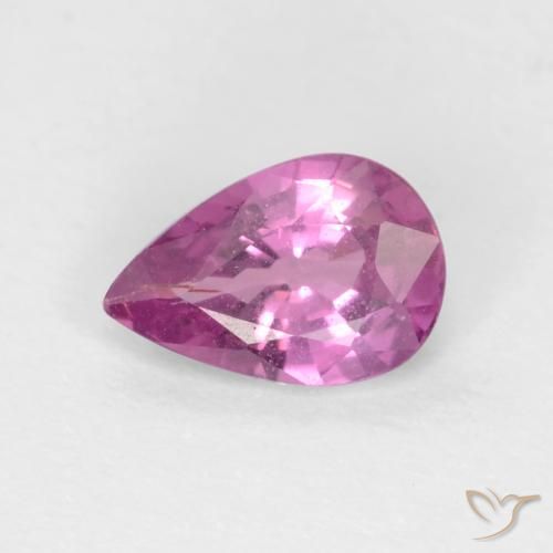 0.44ct Natural Rosado púrpura real Zafiro, En forma de pera, VS