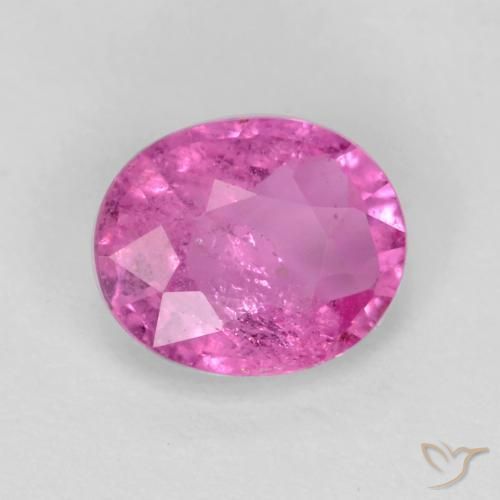 Zafiro Púrpura intenso natural de 0.73 ct, Ovalada, SI