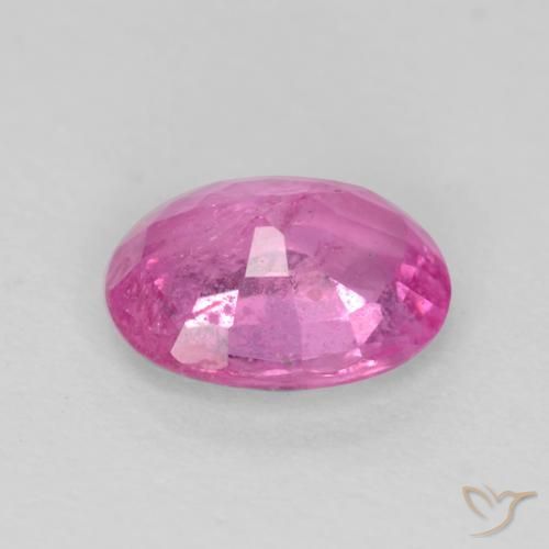 Zafiro Púrpura intenso natural de 0.73 ct, Ovalada, SI