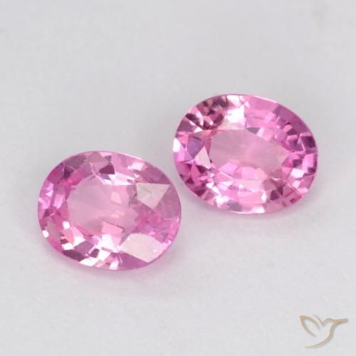 Gemas de Zafiro Rosado púrpura real natural de 0.84 ct, Ovalada, VS-SI