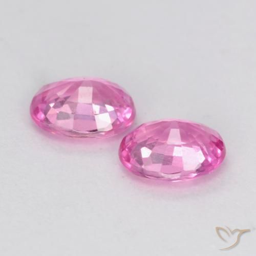 Gemas de Zafiro Rosado púrpura real natural de 0.84 ct, Ovalada, VS-SI