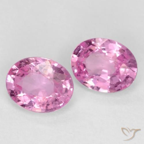 Gemas de Zafiro Rosado intenso natural de 0.80 ct, Ovalada, VS-SI