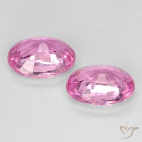 Gemas de Zafiro Rosado intenso natural de 0.80 ct, Ovalada, VS-SI