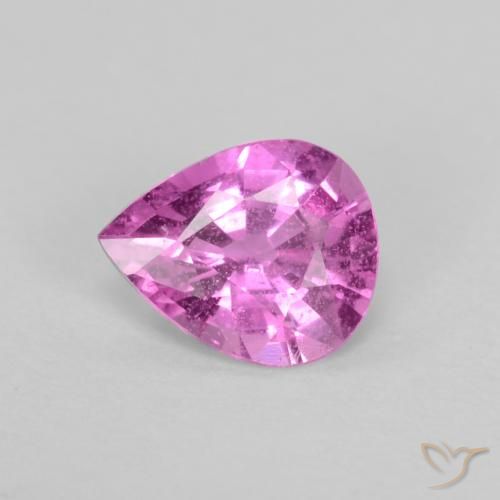 0.50ct Natural Púrpura rosado claro Zafiro, En forma de pera, VS