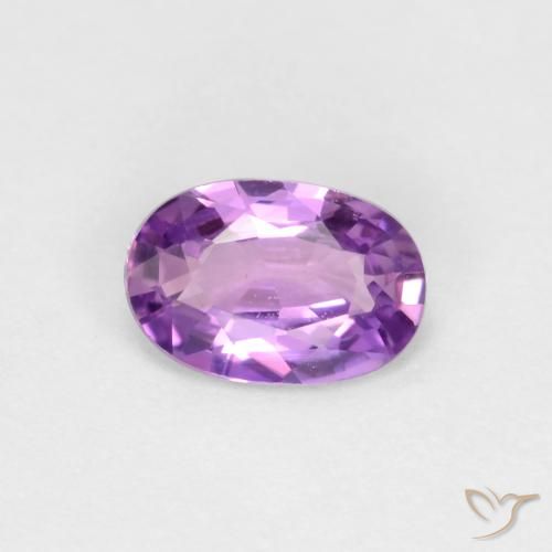0.43ct Natural Púrpura eléctrico Zafiro, Ovalada, VS