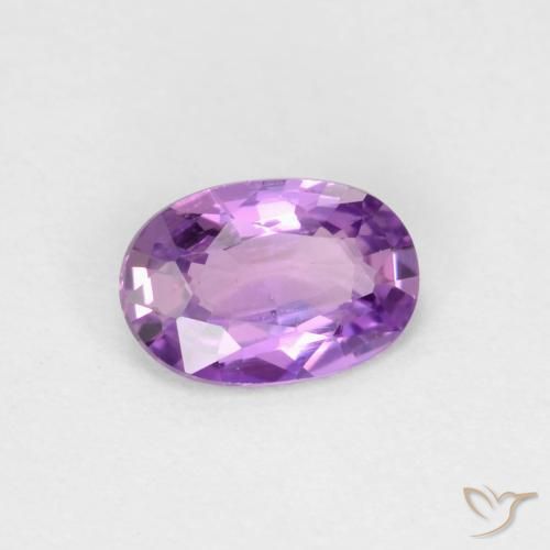 Zafiro Púrpura eléctrico natural de 0.43 ct, Ovalada, VS