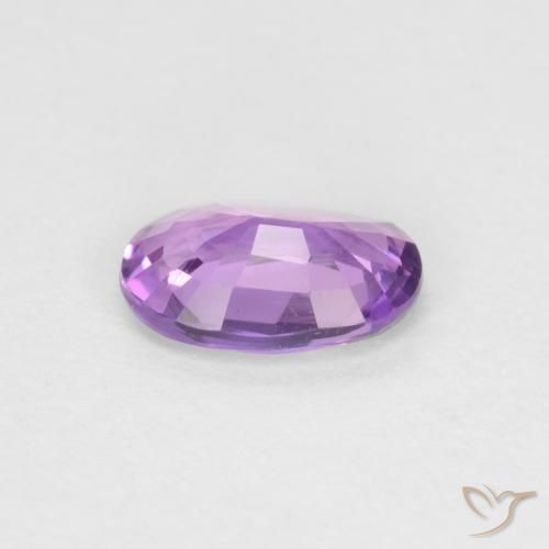 Zafiro Púrpura eléctrico natural de 0.43 ct, Ovalada, VS