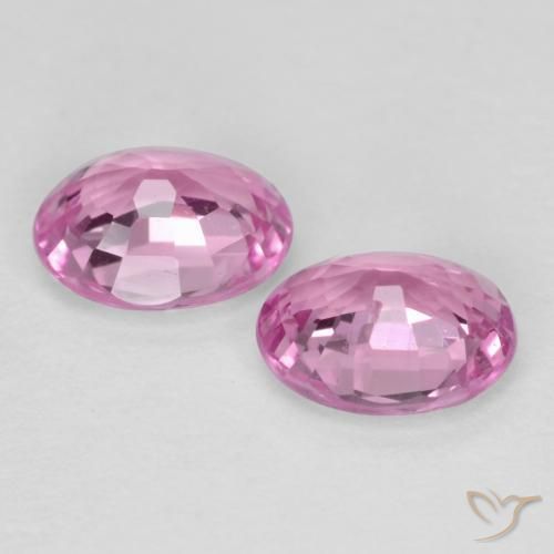Gemas de Zafiro Rosado púrpura real natural de 0.85 ct, Ovalada, VS-SI