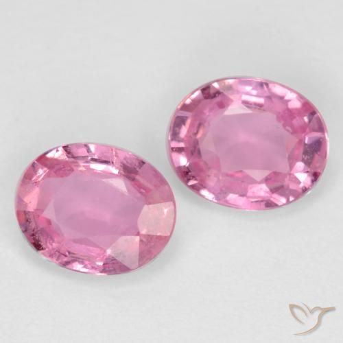 Gemas de Zafiro Rosa natural de 0.82 ct, Ovalada, VS-SI