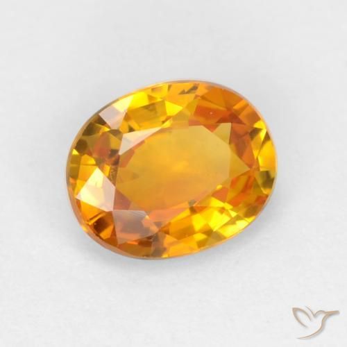 Zafiro Oro natural de 0.53 ct, Ovalada, VS