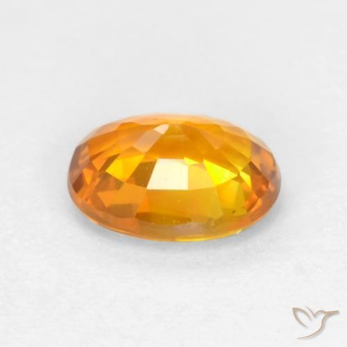 Zafiro Oro natural de 0.53 ct, Ovalada, VS