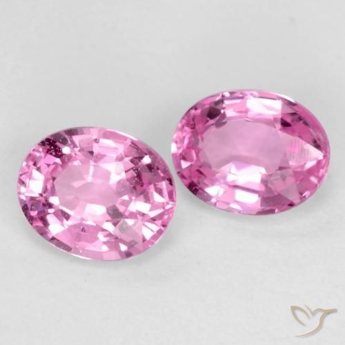 Gemas de Zafiro Rosado medio natural de 0.86 ct, Ovalada, VVS-VS