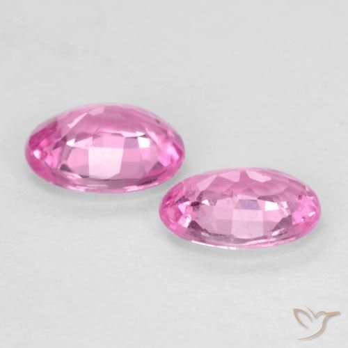 Gemas de Zafiro Rosado púrpura real natural de 0.76 ct, Ovalada, VS