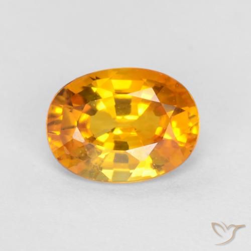 0.78ct Natural Naranja claro Zafiro, Ovalada, VS