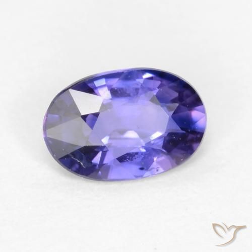 Zafiro Púrpura oscuro natural de 0.51 ct, Ovalada, VS-SI