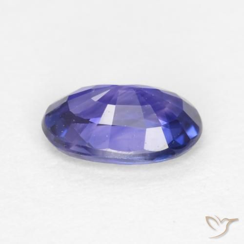 Zafiro Púrpura oscuro natural de 0.51 ct, Ovalada, VS-SI