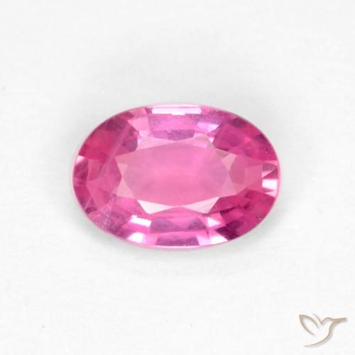 0.47ct Natural Magenta intenso Zafiro, Ovalada, VS