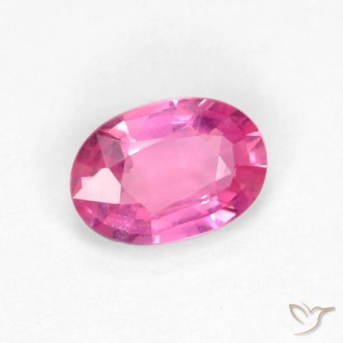 Zafiro Magenta intenso natural de 0.47 ct, Ovalada, VS