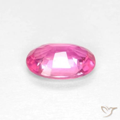 Zafiro Magenta intenso natural de 0.47 ct, Ovalada, VS