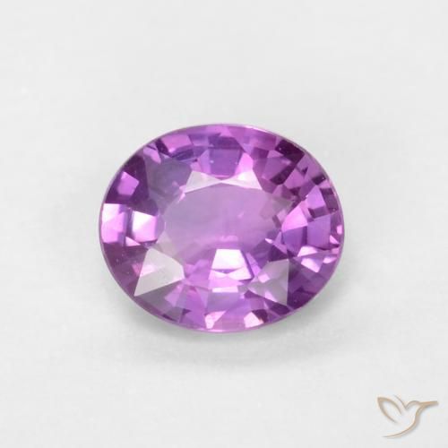 0.39ct Natural Púrpura intenso Zafiro, Ovalada, VS