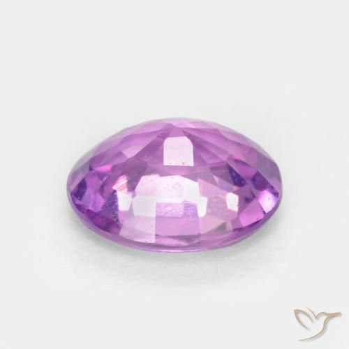 Zafiro Púrpura medio natural de 0.54 ct, Ovalada, VS