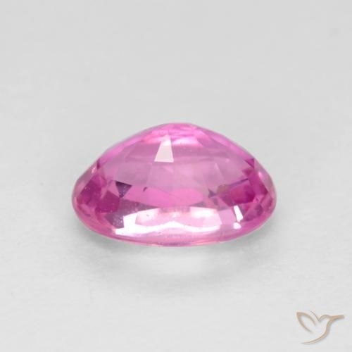 Zafiro Rosado púrpura natural de 0.62 ct, Ovalada, VS