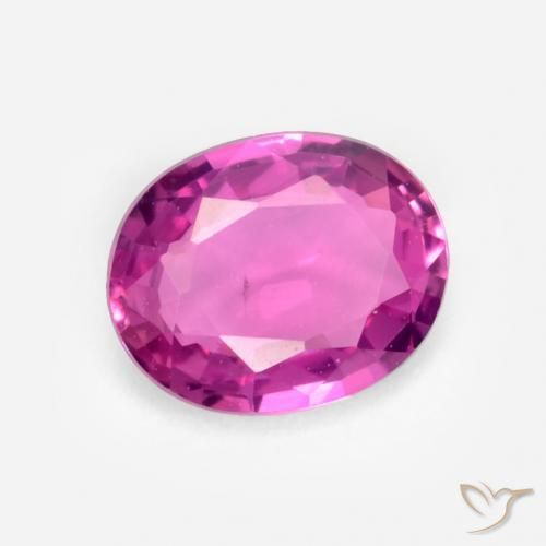 Zafiro Magenta natural de 0.40 ct, Ovalada, VS