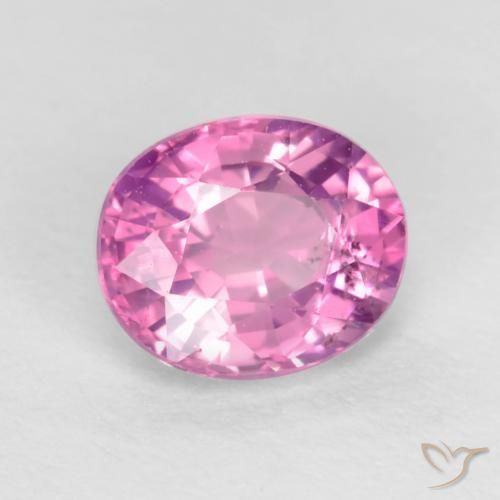 Zafiro Púrpura medio natural de 0.67 ct, Ovalada, VS