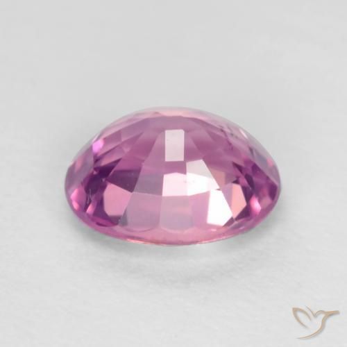 Zafiro Púrpura medio natural de 0.67 ct, Ovalada, VS