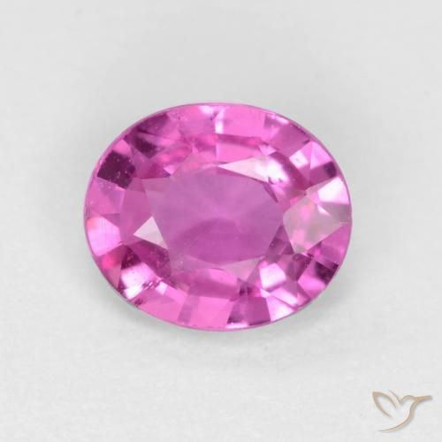 0.49ct Natural Púrpura rosado Zafiro, Ovalada, VS