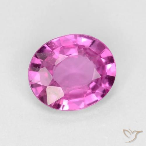 Zafiro Púrpura rosado natural de 0.49 ct, Ovalada, VS