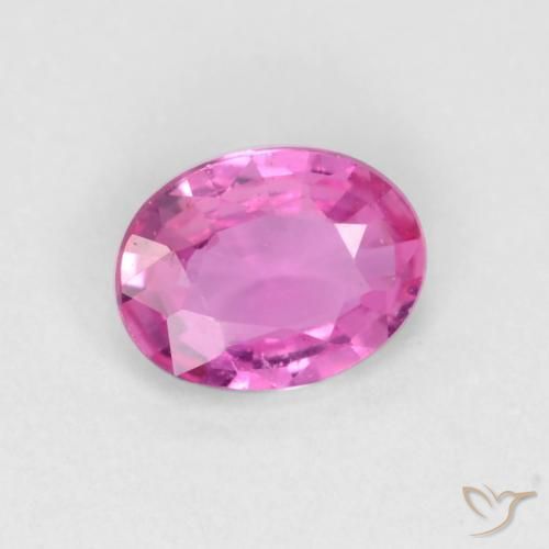 Zafiro Púrpura medio natural de 0.32 ct, Ovalada, VS