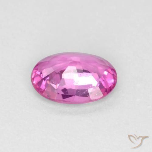 Zafiro Púrpura medio natural de 0.32 ct, Ovalada, VS