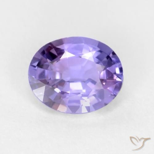 Zafiro Violeta rosado natural de 0.48 ct, Ovalada, VS