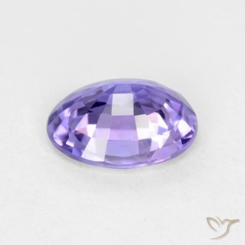 Zafiro Violeta rosado natural de 0.48 ct, Ovalada, VS