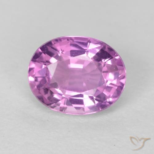 0.61ct Natural Púrpura violeta rosáceo Zafiro, Ovalada, VVS-VS
