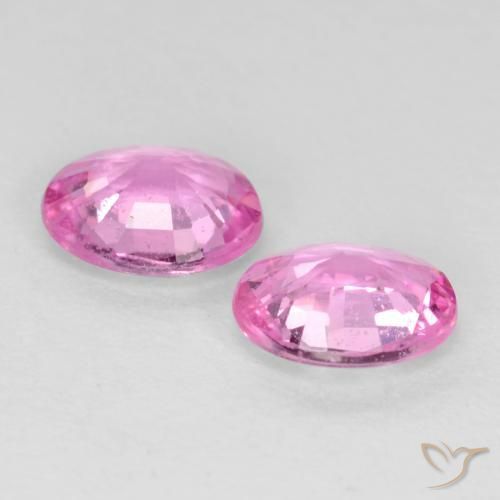 Gemas de Zafiro Rosado intenso natural de 0.70 ct, Ovalada, VS