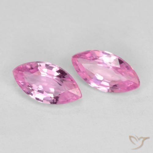 Gemas de Zafiro Púrpura intenso natural de 0.42 ct, Marquesa, VS