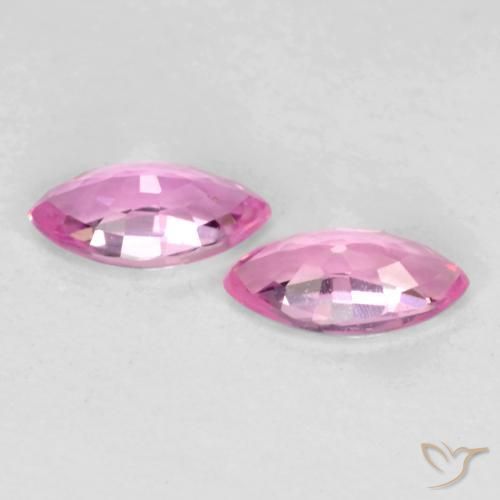 Gemas de Zafiro Púrpura intenso natural de 0.42 ct, Marquesa, VS