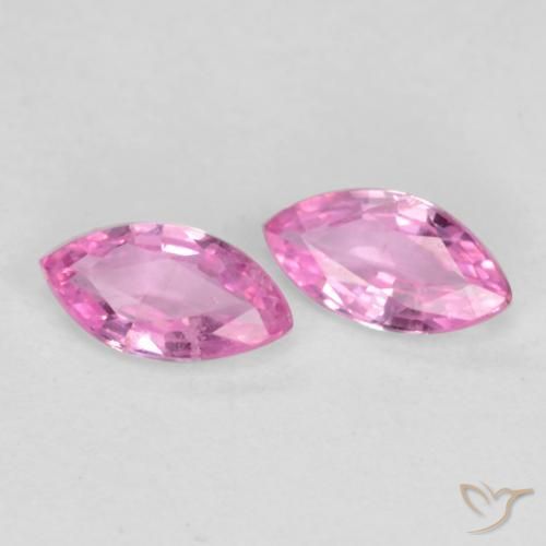 Gemas de Zafiro Rosado púrpura natural de 0.37 ct, Marquesa, VS