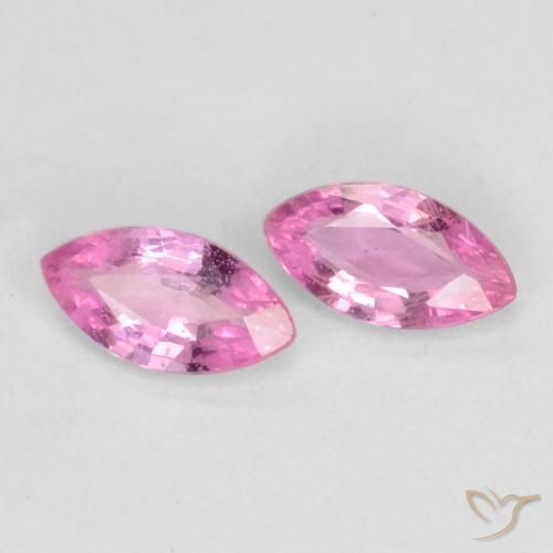 Gemas de Zafiro Púrpura medio natural de 0.37 ct, Marquesa, VS