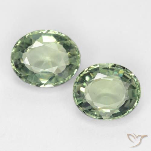 1.58ctw Natural Medium Light Green Zafiro, Ovalada, VVS-VS