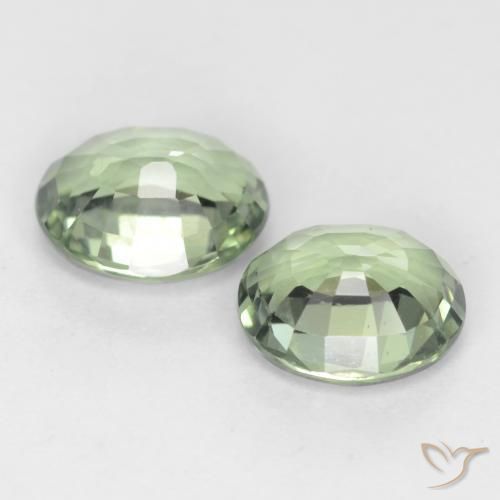 Gemas de Zafiro Medium Light Green natural de 1.58 ct, Ovalada, VVS-VS