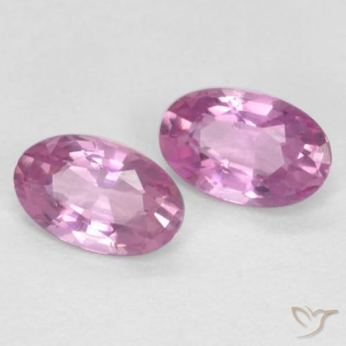 Gemas de Zafiro Rosado medio natural de 0.56 ct, Ovalada, VS