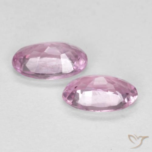 Gemas de Zafiro Púrpura claro medio natural de 0.50 ct, Ovalada, VS
