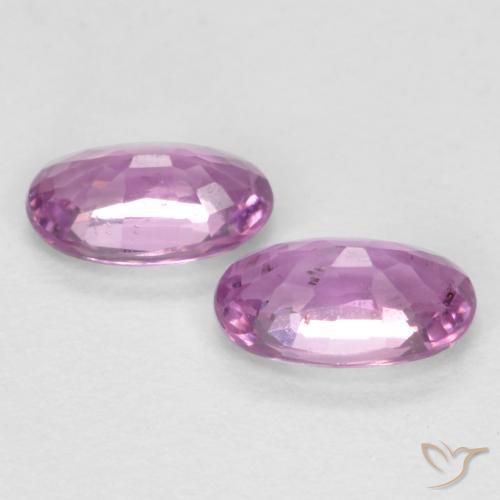 Gemas de Zafiro Púrpura rosado natural de 0.59 ct, Ovalada, VS