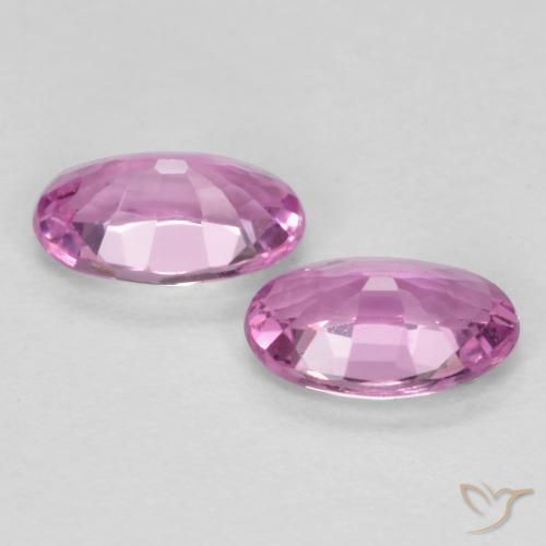 Gemas de Zafiro Púrpura rosáceo intenso natural de 0.53 ct, Ovalada, VS